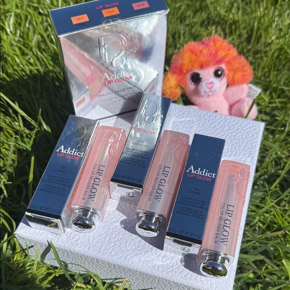 Dior Addict Lip Glow Collection Gift (3PCS) 001 pink 004 Coral012 Rosewood🌸🌼